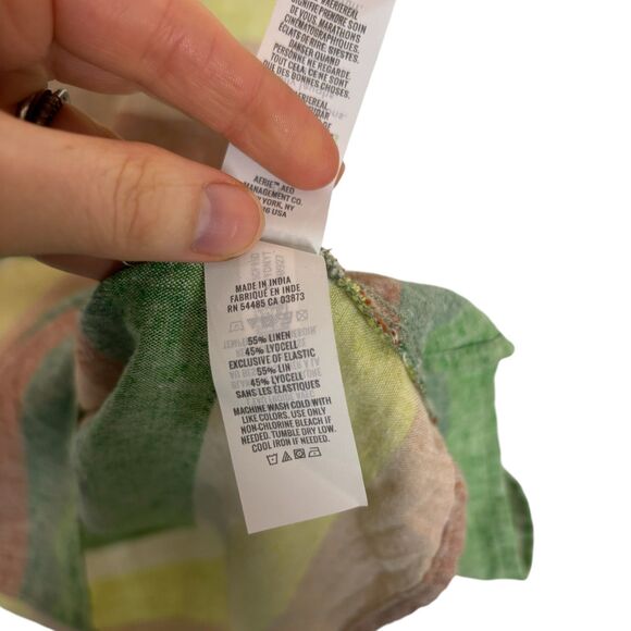 NWT Aerie Linen Blend Multicolor Striped Side Cut Out Mini Dress Women's Small - Picture 8 of 8